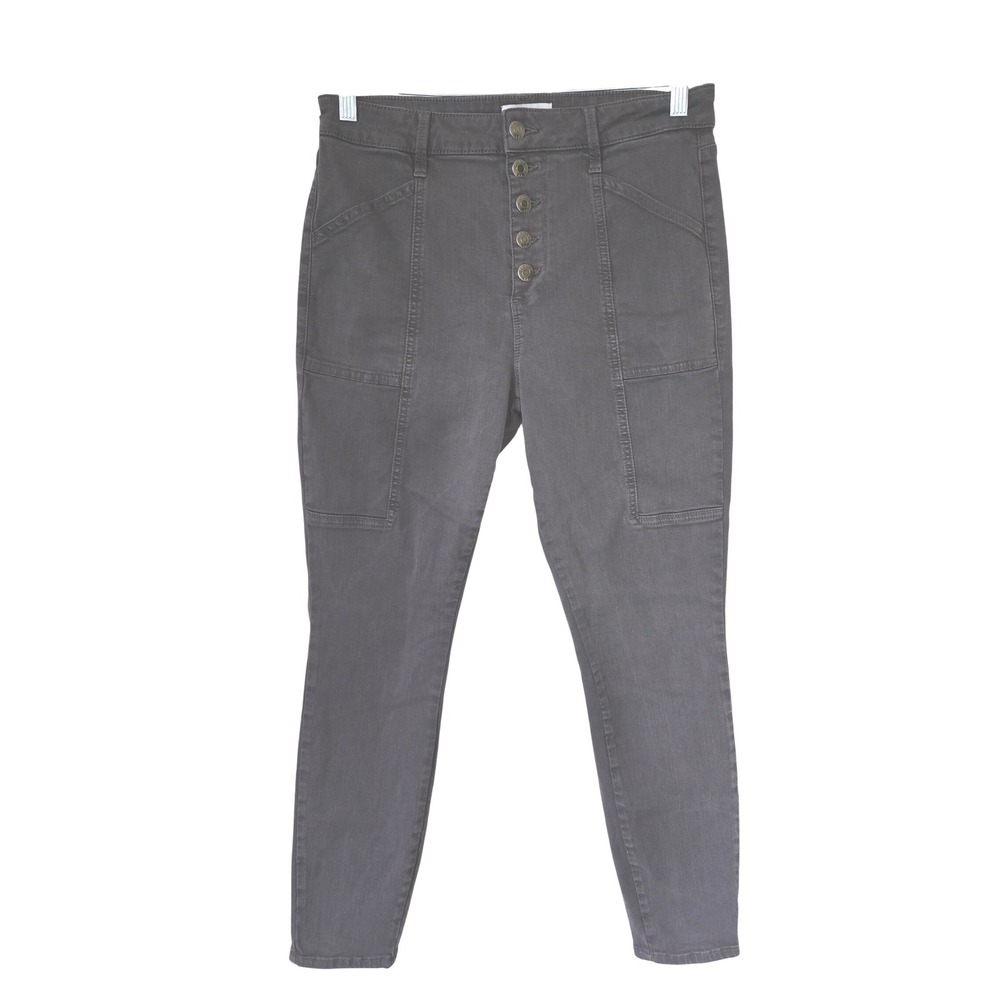 Pistola Womens 29 Hannah Cargo  High Rise Skinny Utility Jeans Button Fly Gray‎